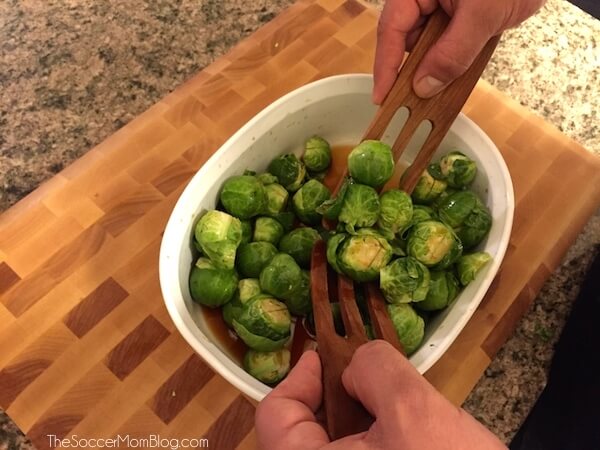 Simple & sweet, with just the right amount of crispy -- once you see how easy these "famous" roasted Brussels Sprouts are to make, they will be your new favorite side dish!