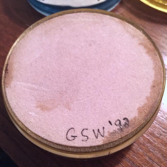 back of a homemade resin coaster with felt lining