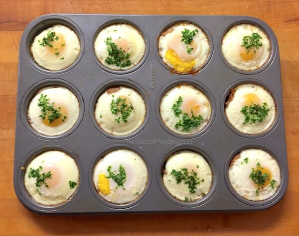 Perfect to make in bulk to meal prep for the week! This Paleo Sausage & Egg Breakfast Muffins recipe couldn't be easier! 2-ingredients, 20 minutes