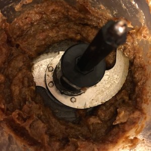 chopped dates in food processor