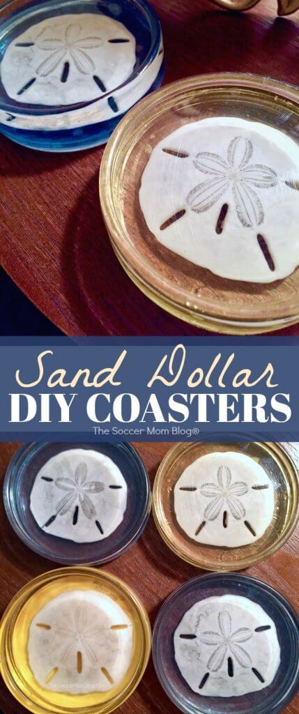 Bring the beach home with these gorgeous Sand Dollar Resin Coasters! Such a unique seashell craft or gift idea!