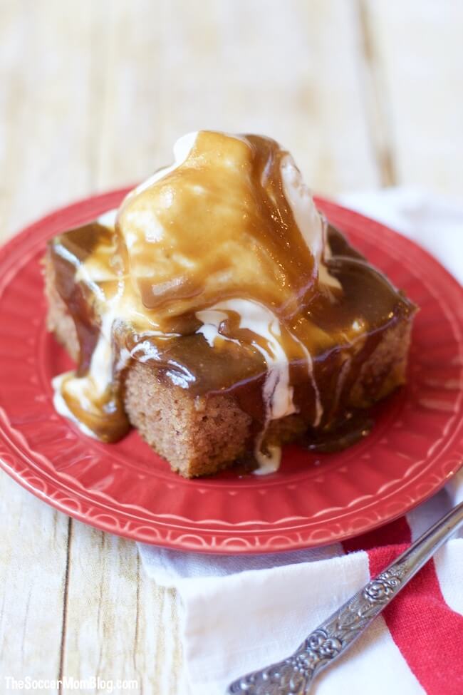 This Sticky Toffee Pudding Cake is the best dessert in the whole entire world — seriously, it is that good. (And it's gluten free!)