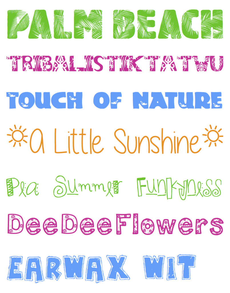 Seven FREE Fun Summer Fonts and Where to Get Them