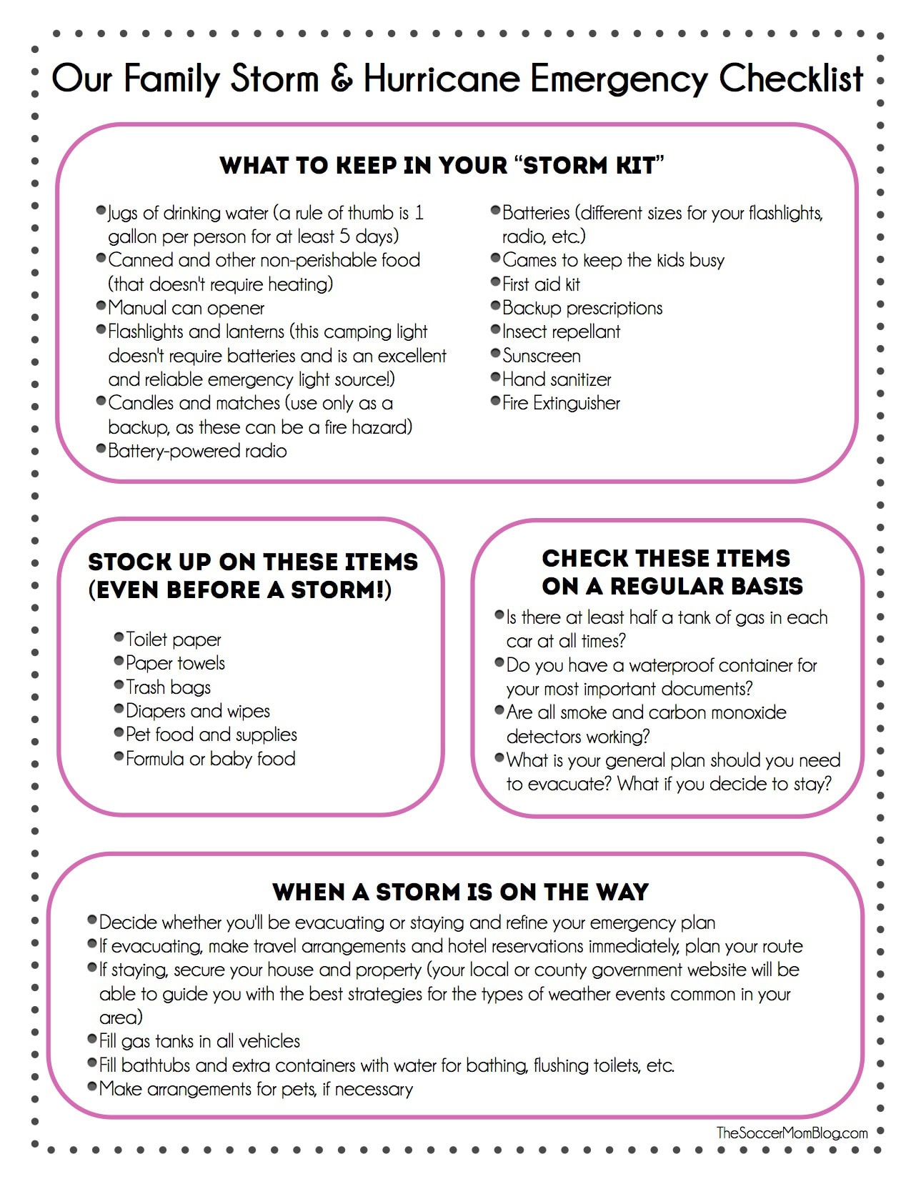 Your Weather Emergency And Hurricane Preparedness Checklist The 