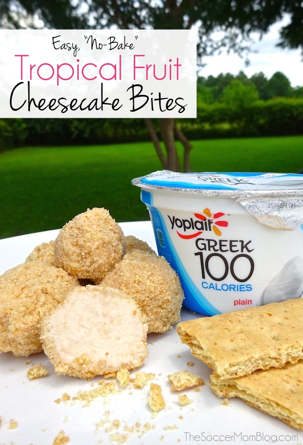 Combine wholesome Yoplait® Greek Yogurt with smooth cream cheese, tangy tropical fruit flavors, and a crunchy graham cracker crust, and you've got a sweet snack or dessert you can feel good about eating and sharing with your family! #ad