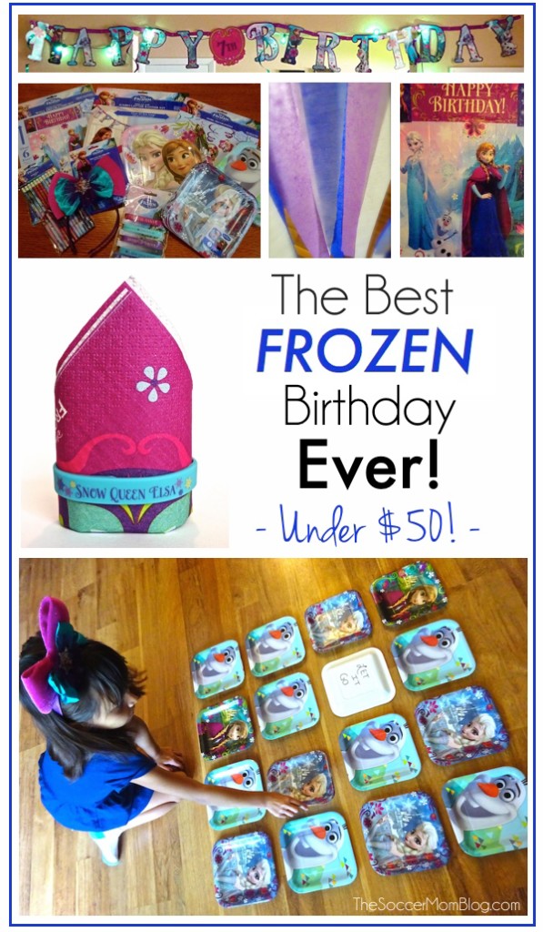 How to throw the best FROZEN birthday party ever -- all for less than $50! DIY decor ideas, activities, and more! #BDayOnBudget #ad