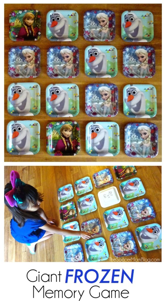 This giant FROZEN memory game will be the hit of the party! Plus more DIY ideas for a fabulous #BDayOnBudget #ad