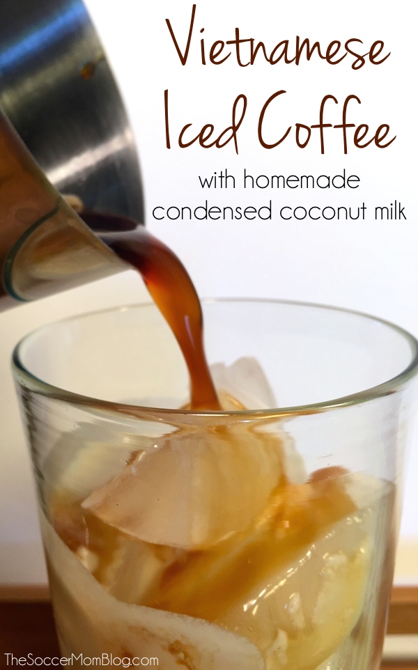Rich espresso perfectly balanced by sweet condensed coconut milk -- and 100% dairy free! My new favorite coffee treat!