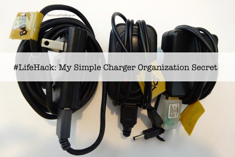 Never lose another phone (or electronics) charger again with this simple organization trick!