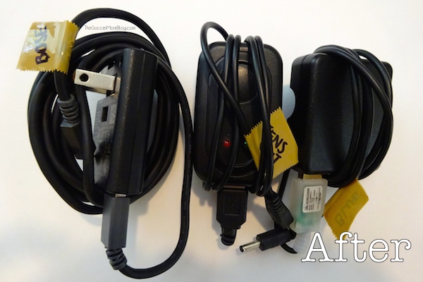 Never lose another phone (or electronics) charger again with this simple organization trick!