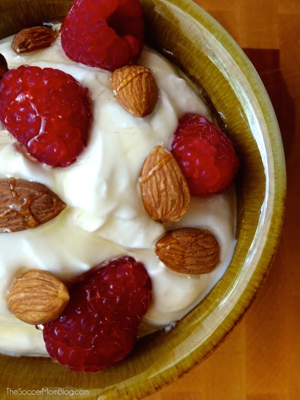 This delicious (and easy) recipe featuring Yoplait® Greek Yogurt is packed with protein -- it's the perfect post-workout or ANYtime snack! #sponsored
