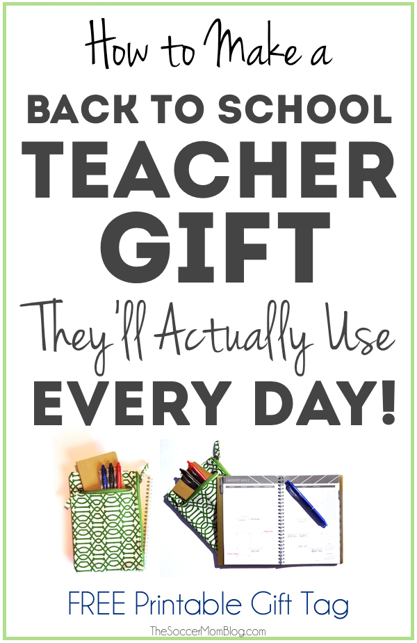 Give your favorite new teacher a gift they'll love and use every day with this DIY ultimate planner! Easy photo tutorial and FREE Printable gift tag! #EraseStress #ad