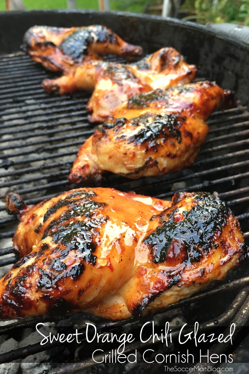 grilled Cornish game hens