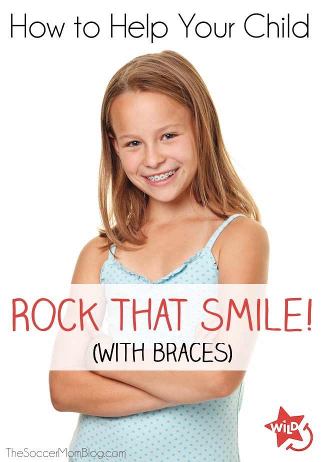 Tips to make having braces easier for kids. Help them not only "deal" with braces, but to Rock that Smile! Plus questions to ask the orthodontist.