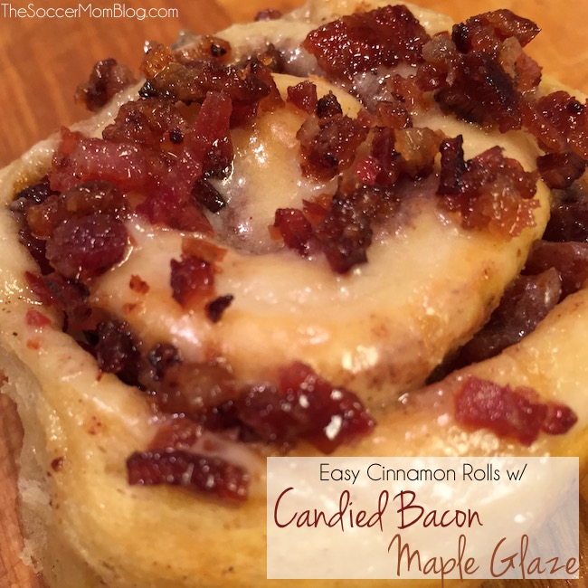 Pillsbury Cinnamon Rolls with Candied Bacon ...need I say more? This dessert is almost too delicious for words, and it's EASY!