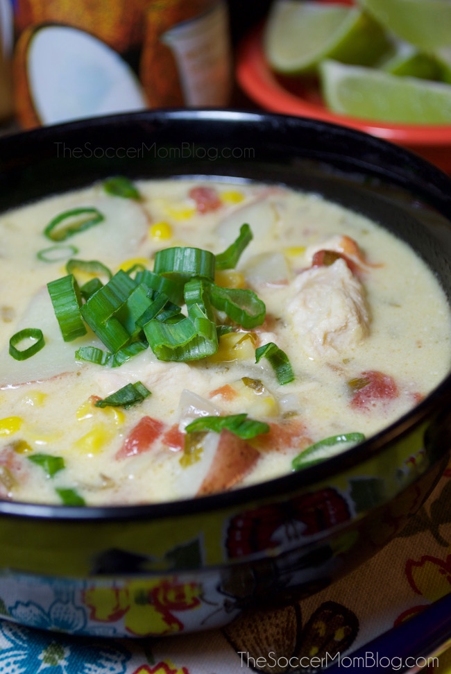 This flavorful Thai Corn Chowder is the perfect weeknight recipe! Easy (a one-pot meal), healthy, and made from inexpensive pantry staples!