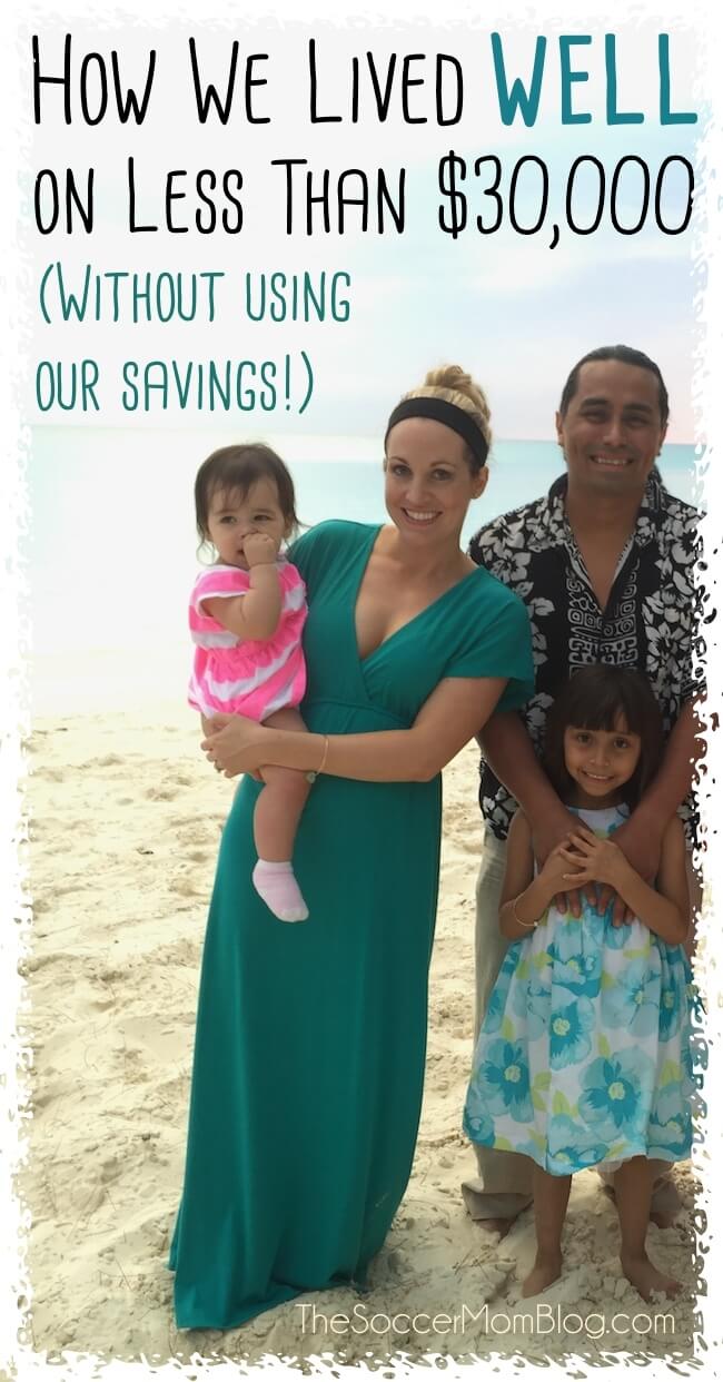 How our family made a yearly budget that worked to live WELL on less than $30,000. Do-able tips for saving money all year long!
