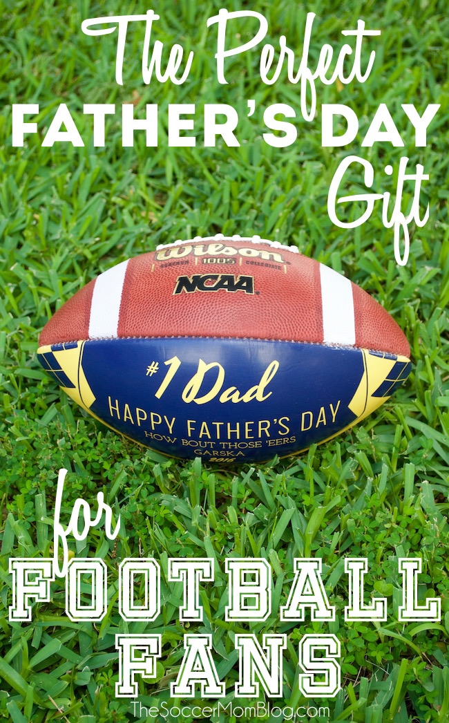 If you're looking for a Father's Day gift for football fans, it doesn't get more perfect than a customized leather football from Wilson Sporting Goods!