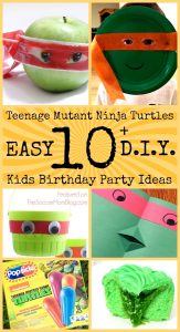 Everything you need for the perfect DIY Teenage Mutant Ninja Turtles Birthday Party! 10+ ideas easy enough for kids to make: crafts, snacks, treats, & games
