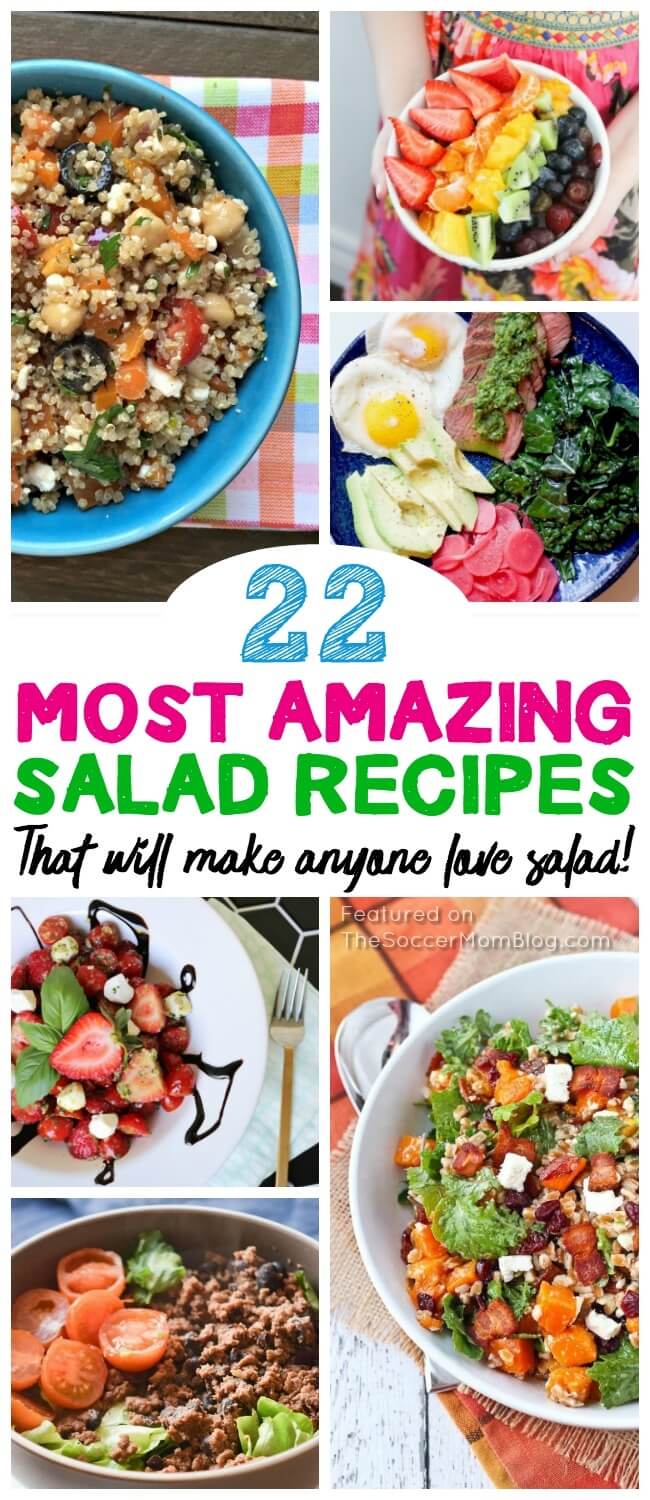 Guaranteed to make a salad lover out of anyone!! Click for our absolute favorite healthy salad recipes from our own family, as well as top food bloggers. So many unique ideas!!