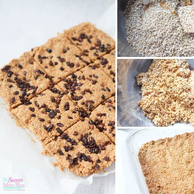 Rich peanut butter, crunchy oats, and a hint of chocolate make these Healthy Peanut Butter Bliss Bars the perfect guilt-free indulgence! A simple, wholesome dessert or snack recipe.
