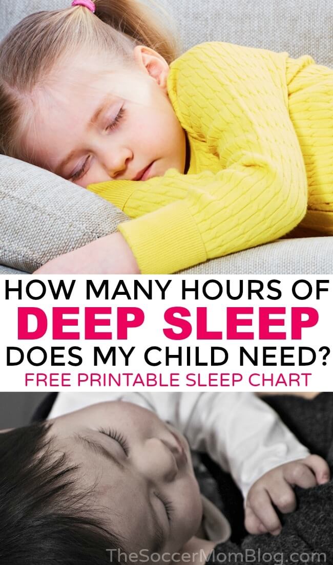 Have you ever worried, "is my child sleeping too much?" We've got answers to your most common questions about child sleeping: many hours of sleep does a child need, how much deep sleep does a child need, plus a free printable child sleep chart!