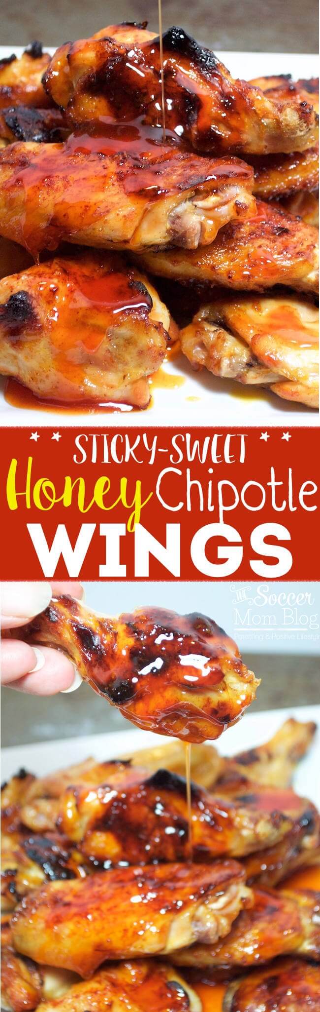 A drool-worthy combination of crispy and sticky-sweet on the outside and tender on the inside. These honey chipotle wings are a killer appetizer recipe!