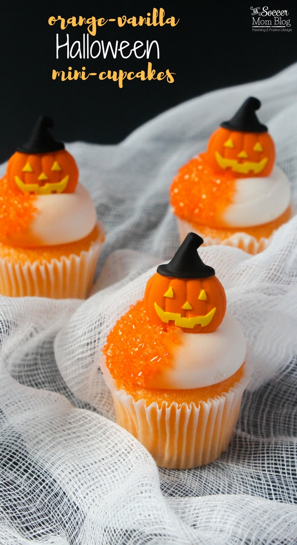 Jack - o - Lantern Mini Orange Cupcakes