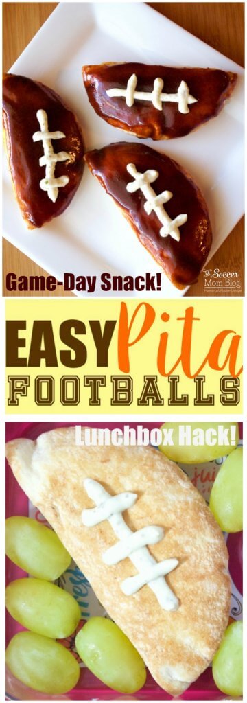 This is the EASIEST football appetizer you'll ever make! Perfect for game day and tailgate parties and the kids lunchbox too!