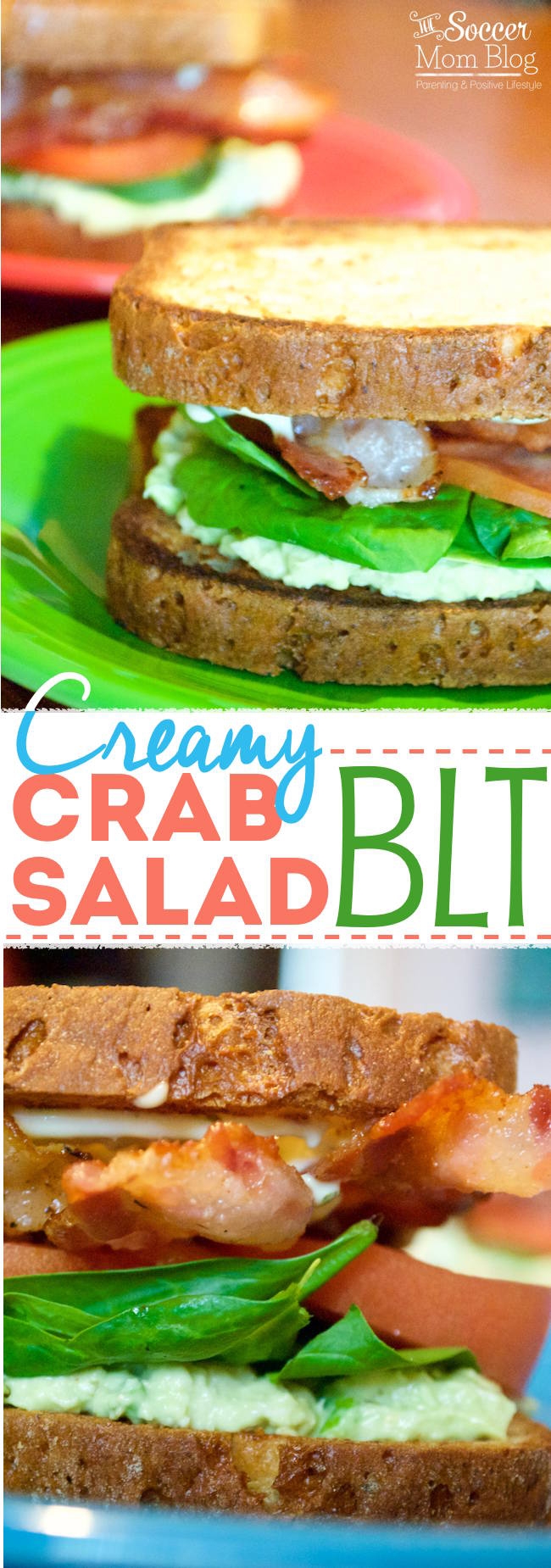 You'll never look at a regular sandwich the same again! This Creamy Crab Salad BLT is the perfect lunch recipe with a secret ingredient you've got to taste!