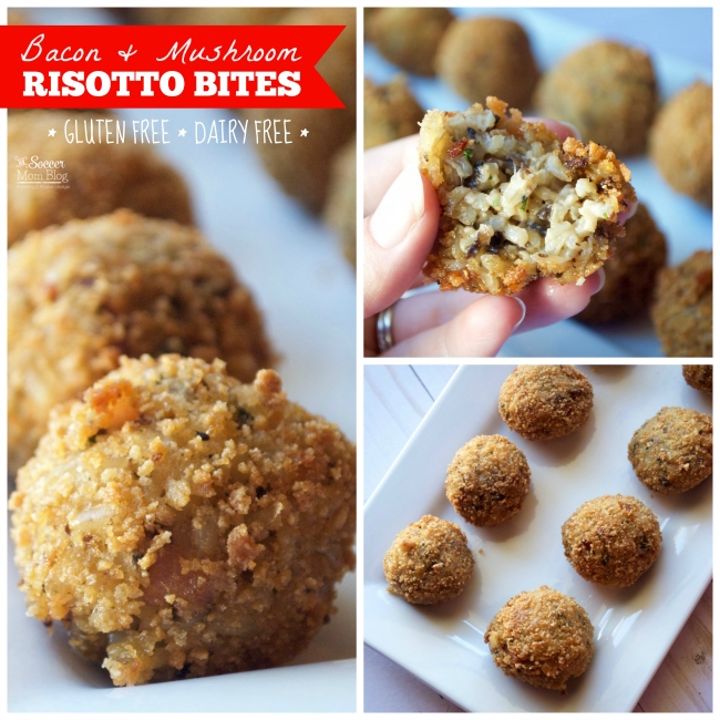 With these Bacon & Mushroom Risotto Bites you'll be the star of the game day party! A delicious, nutritious appetizer - gluten free, dairy free & mess free!