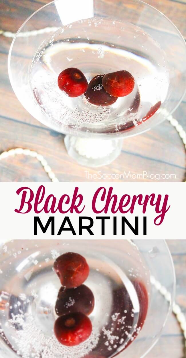 Gorgeous and festive...and low carb! This sparkling black cherry martini is perfect for New Year's Eve, Valentine's Day, or even a Great Gatsby or Roaring 20s party