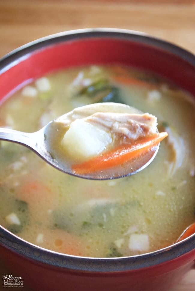 This ain't your grandma's chicken soup! Immunity boosting Garlic Chicken Miso Soup is flavor packed, nutrient dense, and kid-approved!