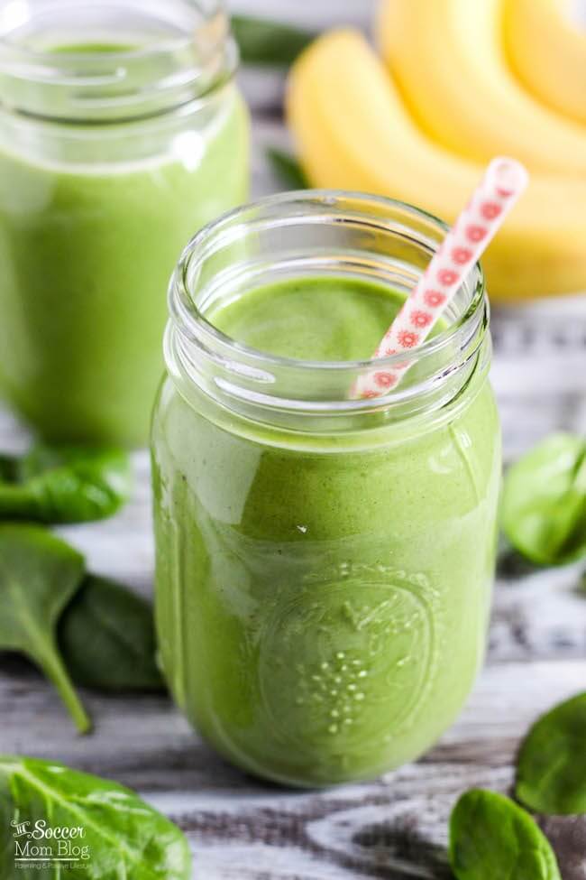 Green, good-for-you, AND tastes amazing?! Seriously, this is the BEST green protein smoothie ever!
