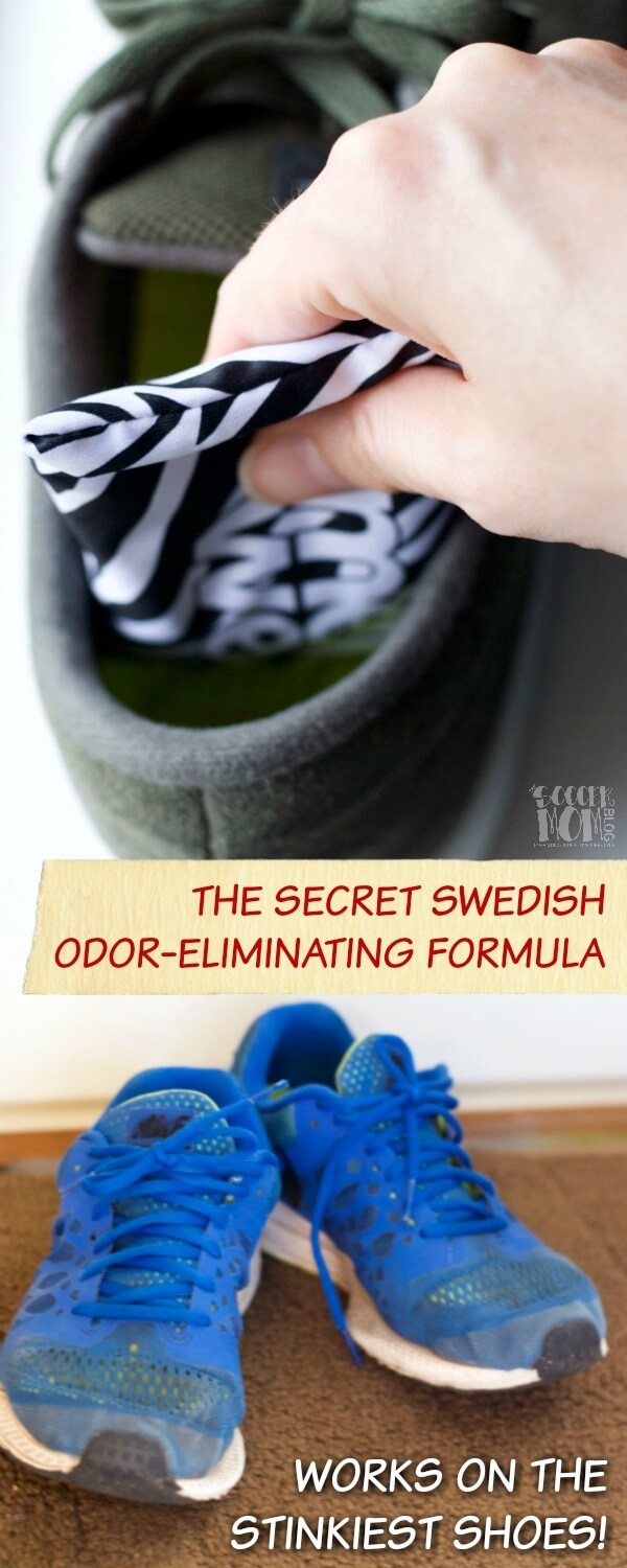 How to get rid of shoe odor the EASY way - WITHOUT messy powders or chemical sprays! Two steps to get rid of bacteria and freshen those stinky shoes.