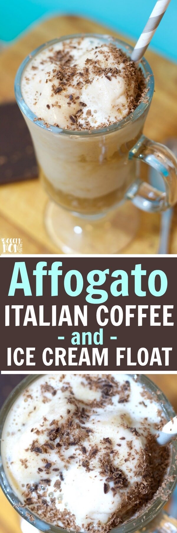 The word affogato literally means "drowned" in Italian — Easy, 3 ingredient classic ice cream and coffee dessert. It's a coffee-lover's dream come true!!