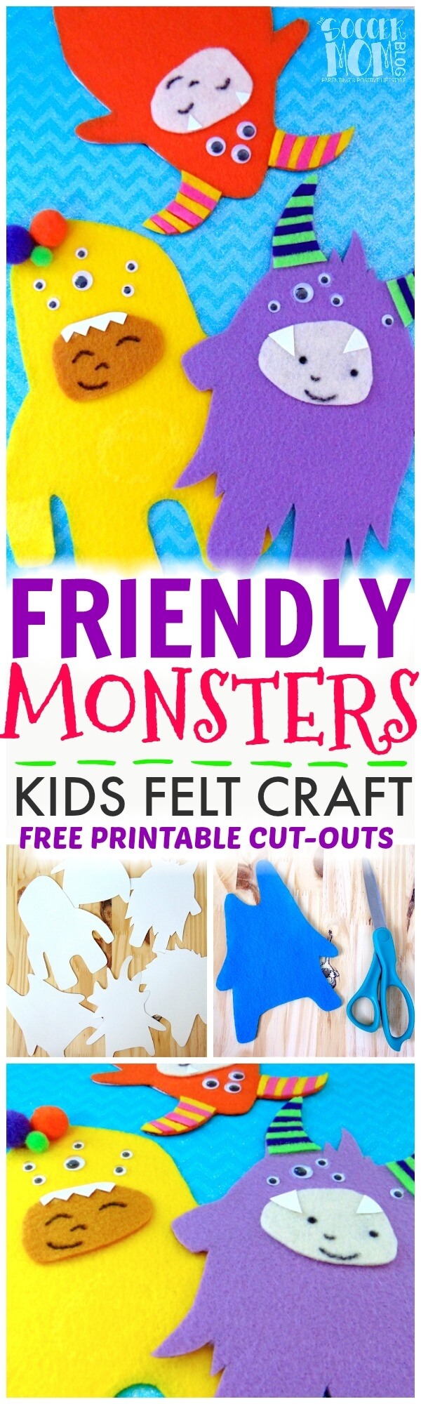 These colorful felt craft "friendly monsters" put a new spin on paper dolls! So much fun for kids to make and play with over and over again!