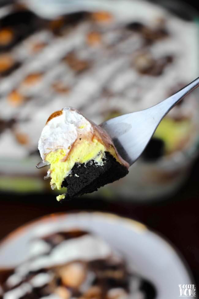 All the flavors of your favorite Easter candy in an EASY no-bake dessert! This luscious Cadbury Creme Egg Chocolate Lasagna will be your new favorite!