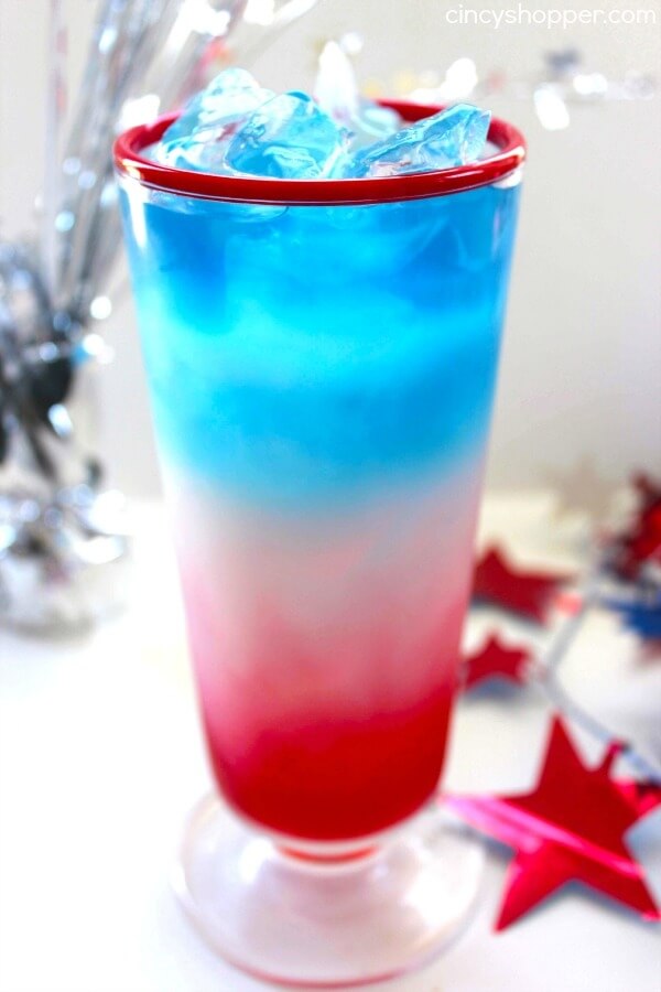 red white and blue drink