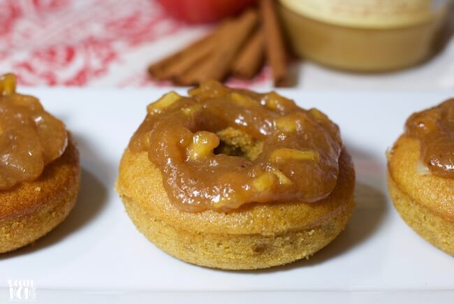 Crave-worthy sweet potato donuts topped w/ a decadent apple pie glaze - a dessert so delicious you'd never guess it's gluten free & full of healthy veggies!