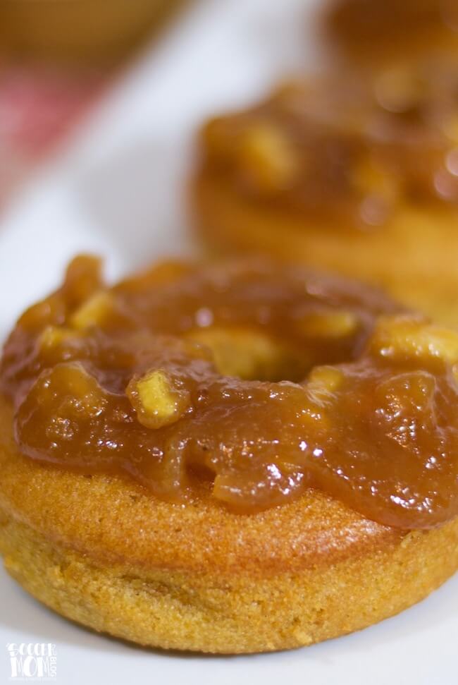 Crave-worthy sweet potato donuts topped w/ a decadent apple pie glaze - a dessert so delicious you'd never guess it's gluten free & full of healthy veggies!