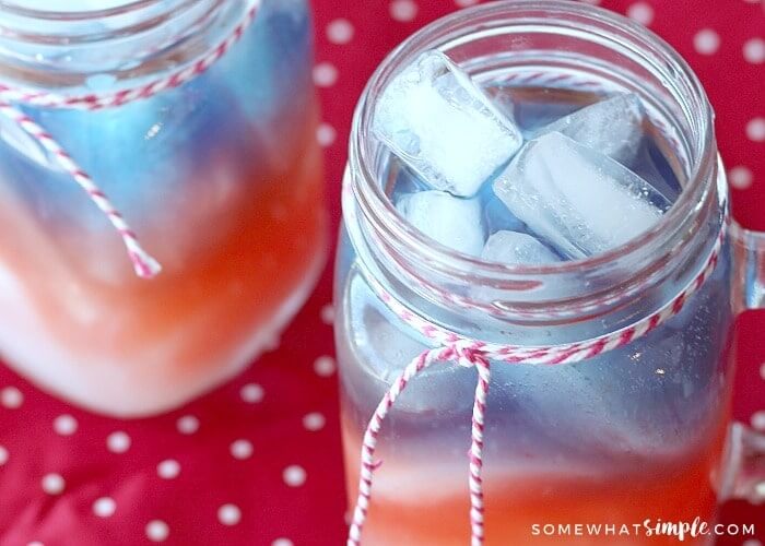 red white and blue drinks