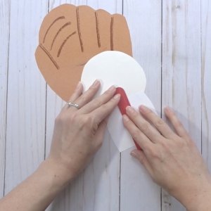 how to make a pop-up card that looks like a baseball glove