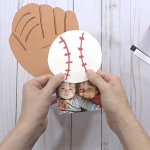 kid made Father's Day card for baseball fans