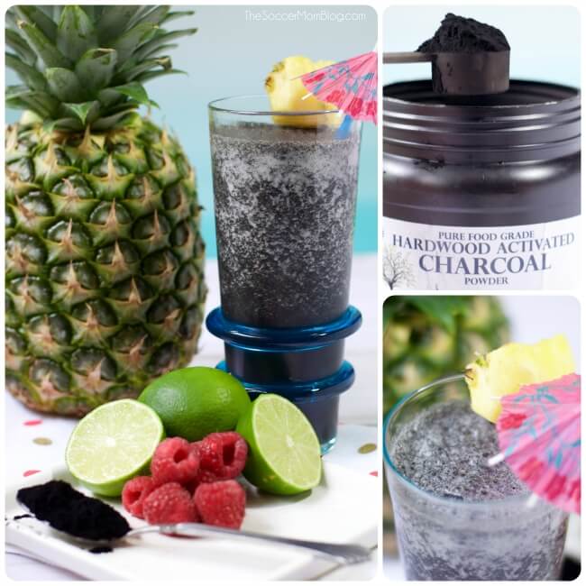 Don't be fooled by the jet-black color, this Charcoal Detox Smoothie is absolutely delicious and bursting with tropical fruit flavors & healthy ingredients!