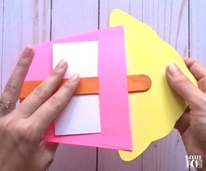 assembling cupcake pop up card