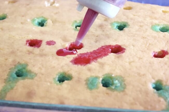 how to make a 4th of July Jello cake