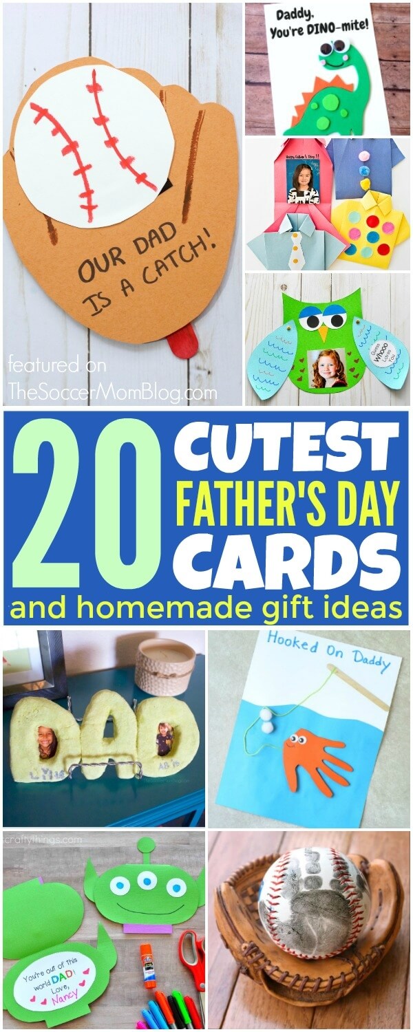A collection of more than 20 of the cutest kid-made Father's Day Cards from top family bloggers.