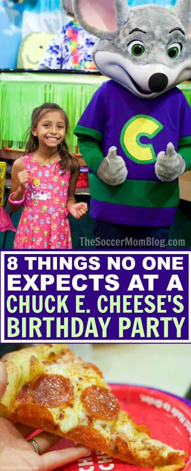 If you already have a pre-conceived notion about what a Chuck E. Cheese's party is like -- STOP right there! THIS is what you didn't know...