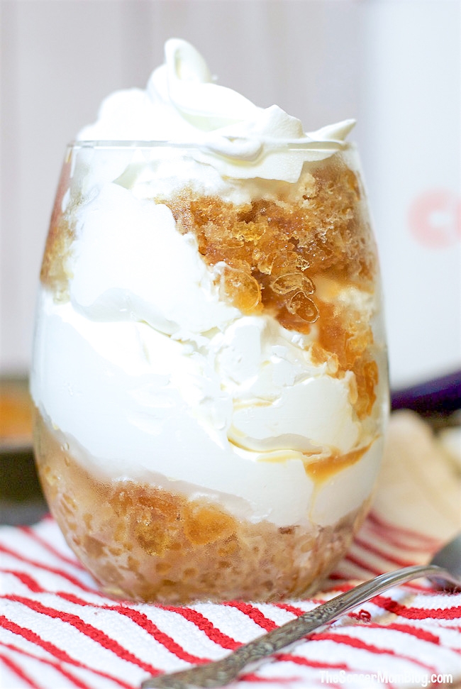 granita parfait with coffee ice and whipped topping